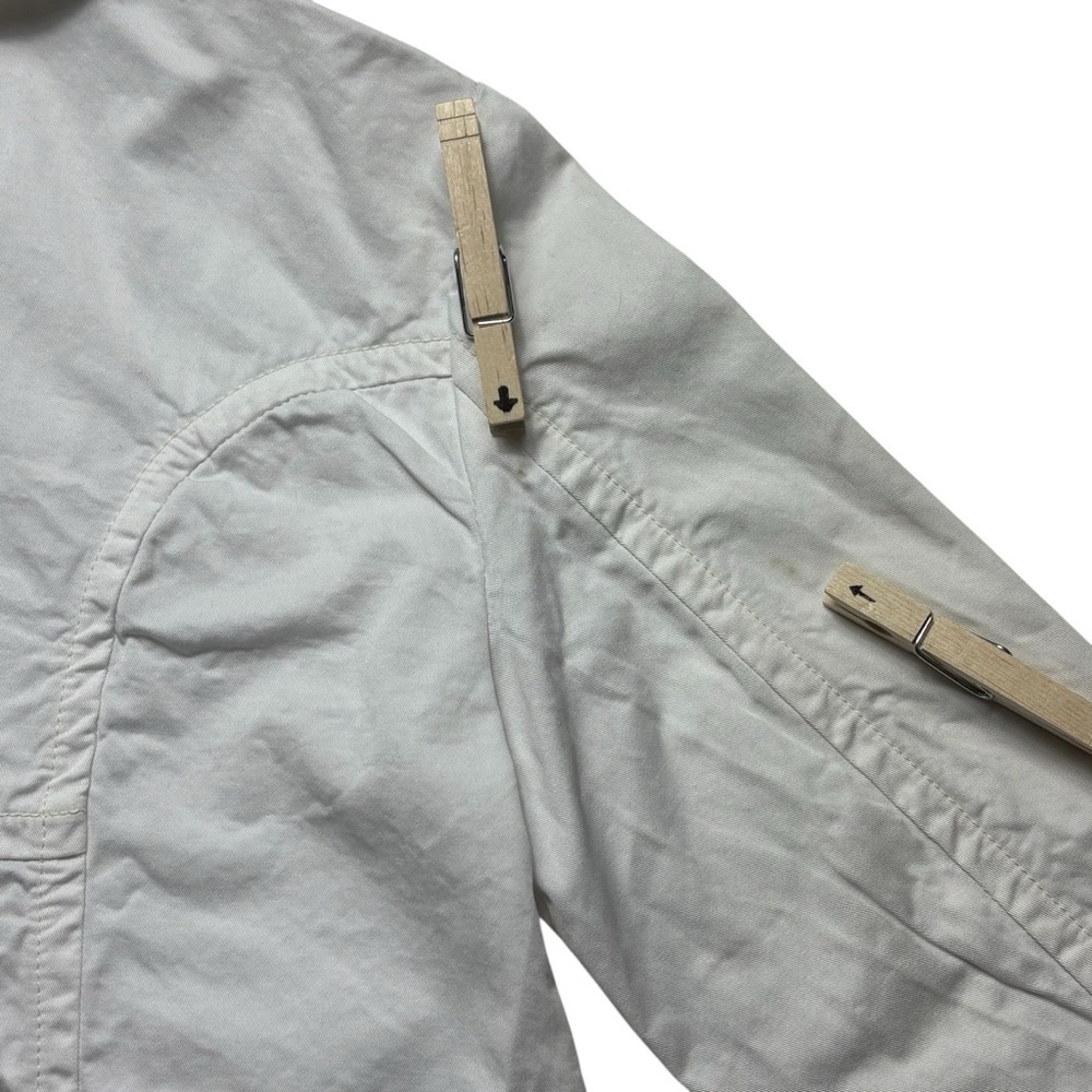 NILI LOTAN Cropped Cotton Ira Jacket Size 2 PFD Condensed 3/4 Sleeve Eggshell - Picture 6 of 13